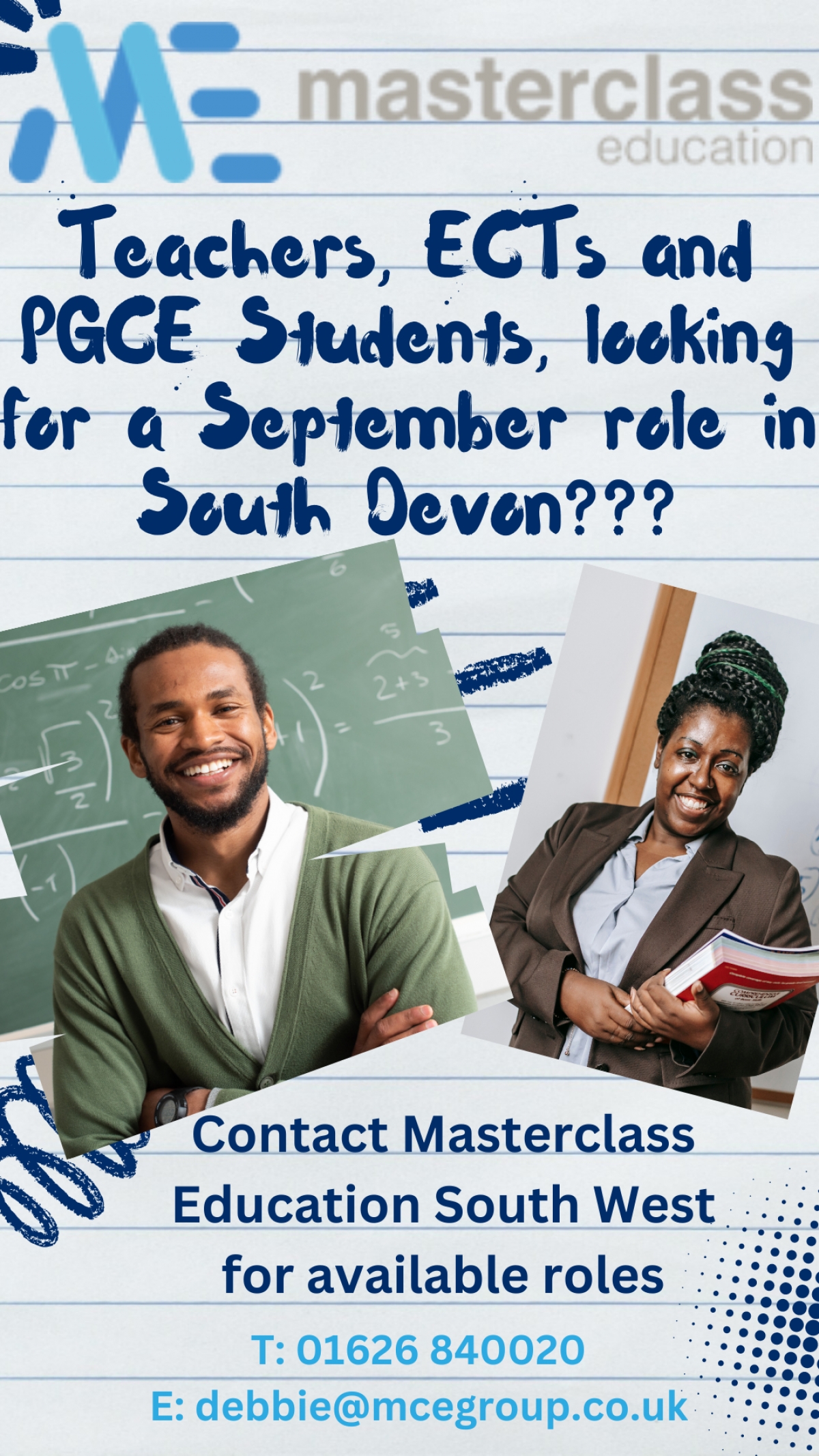 Teachers, ECT's and PGCE students